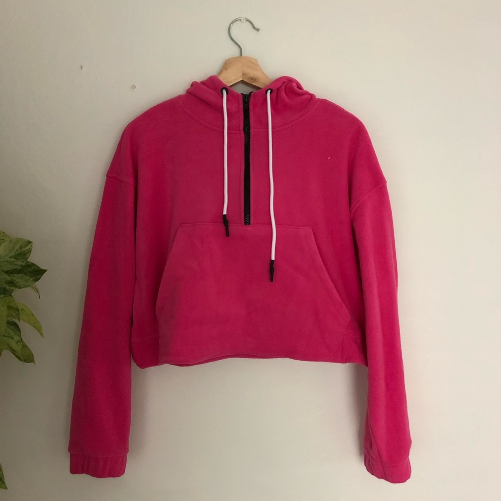 Forever 21 cropped fleece hoodie